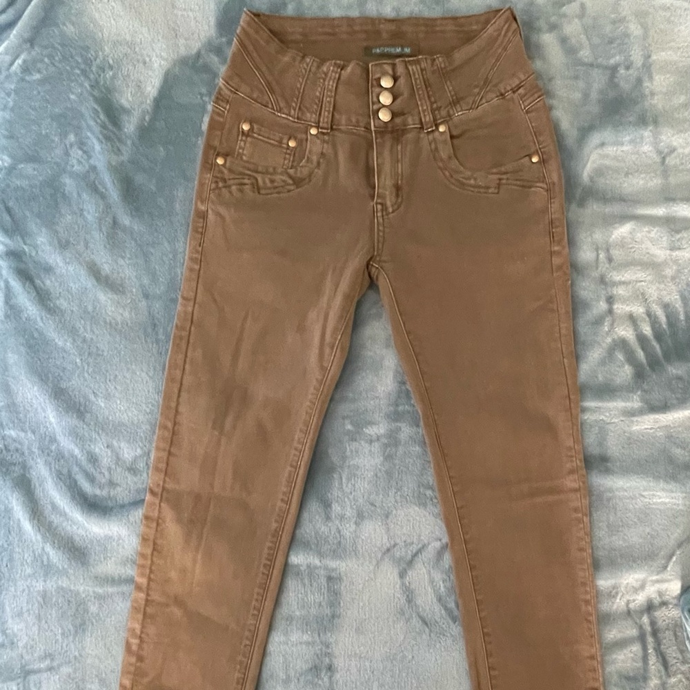 Mocha Brown high waist jeans